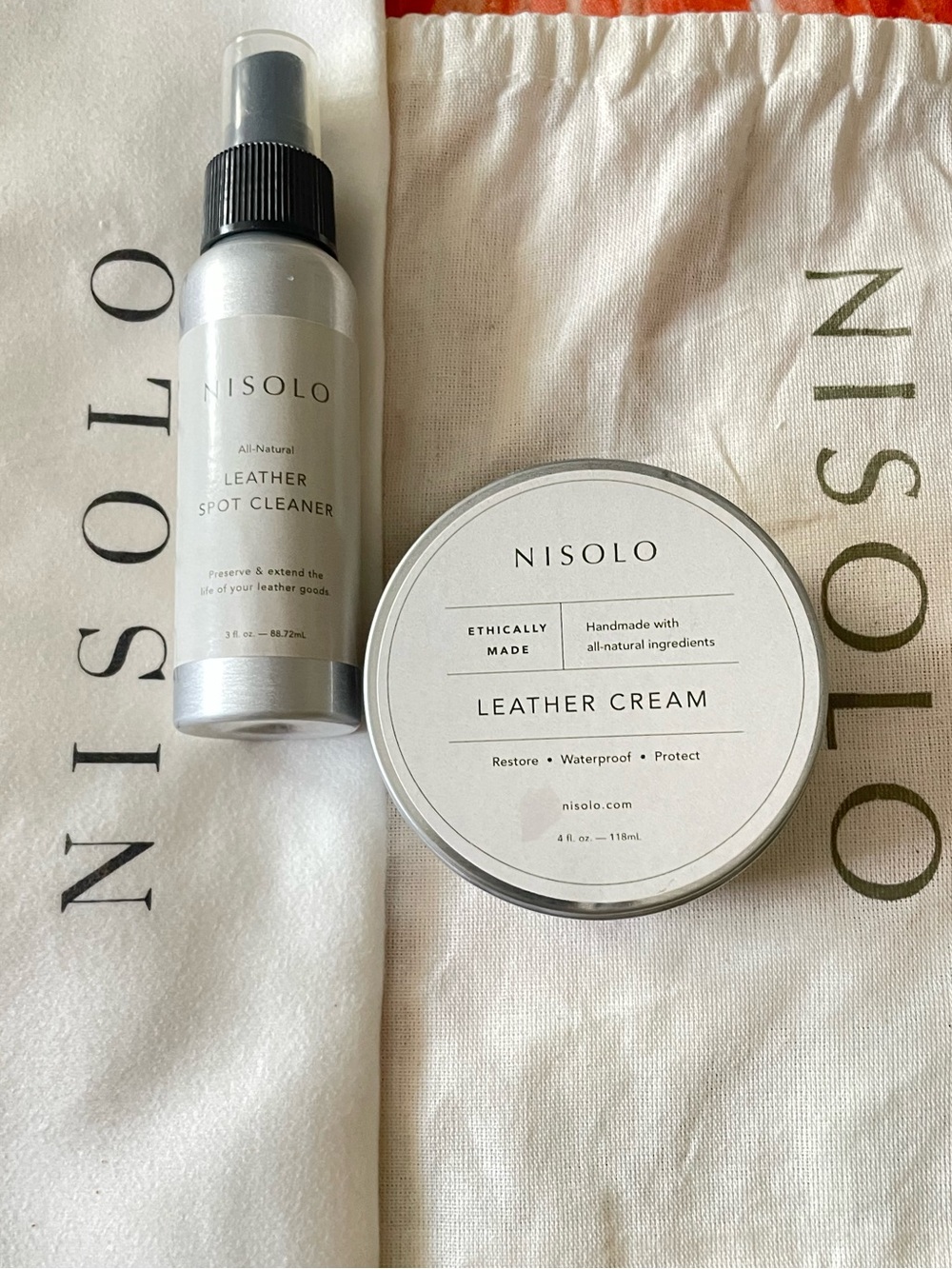 Nisolo White Leather Care Duo with Cream & Spot Cleaner